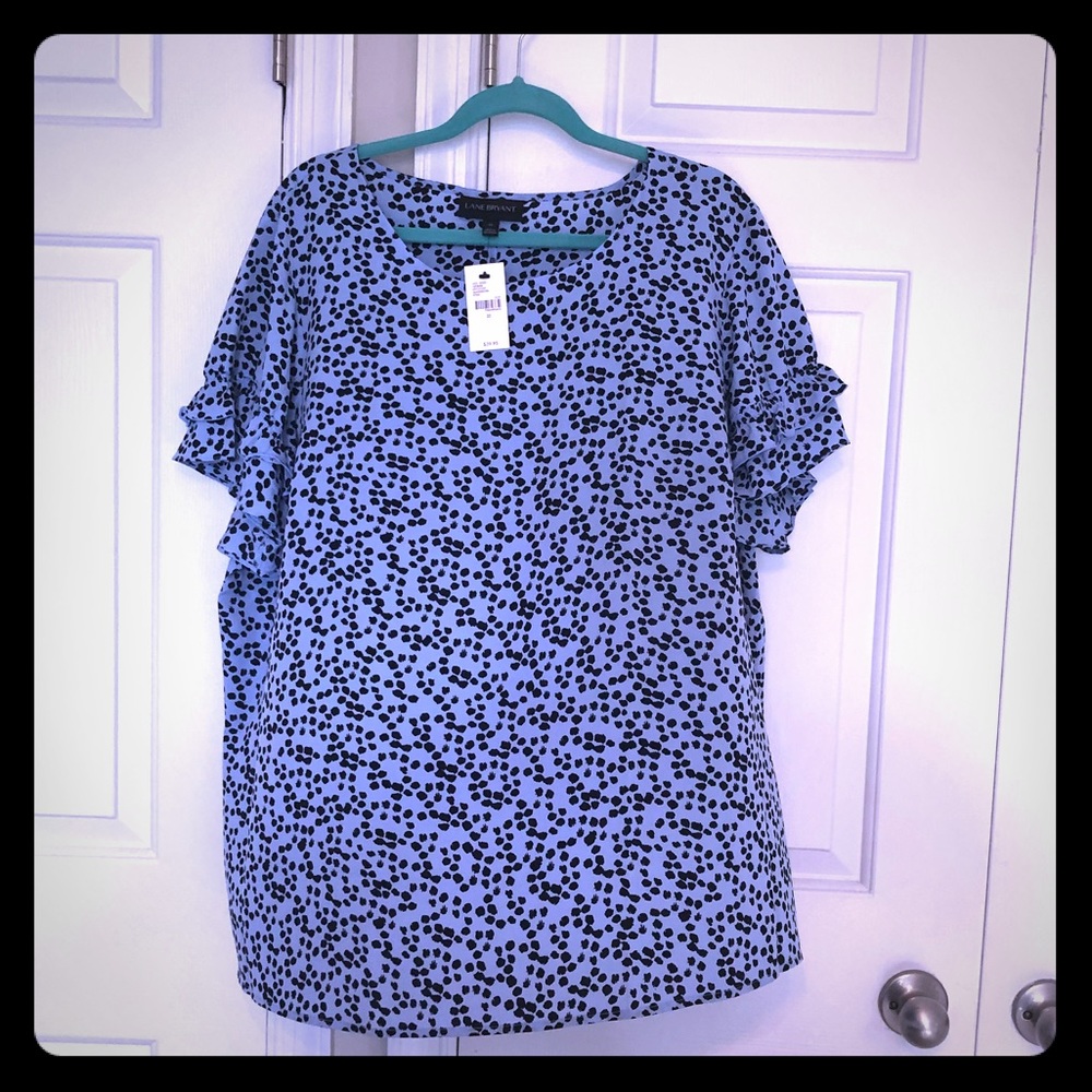 NWT Blue Polka Dot Blouse from Lane Bryant!